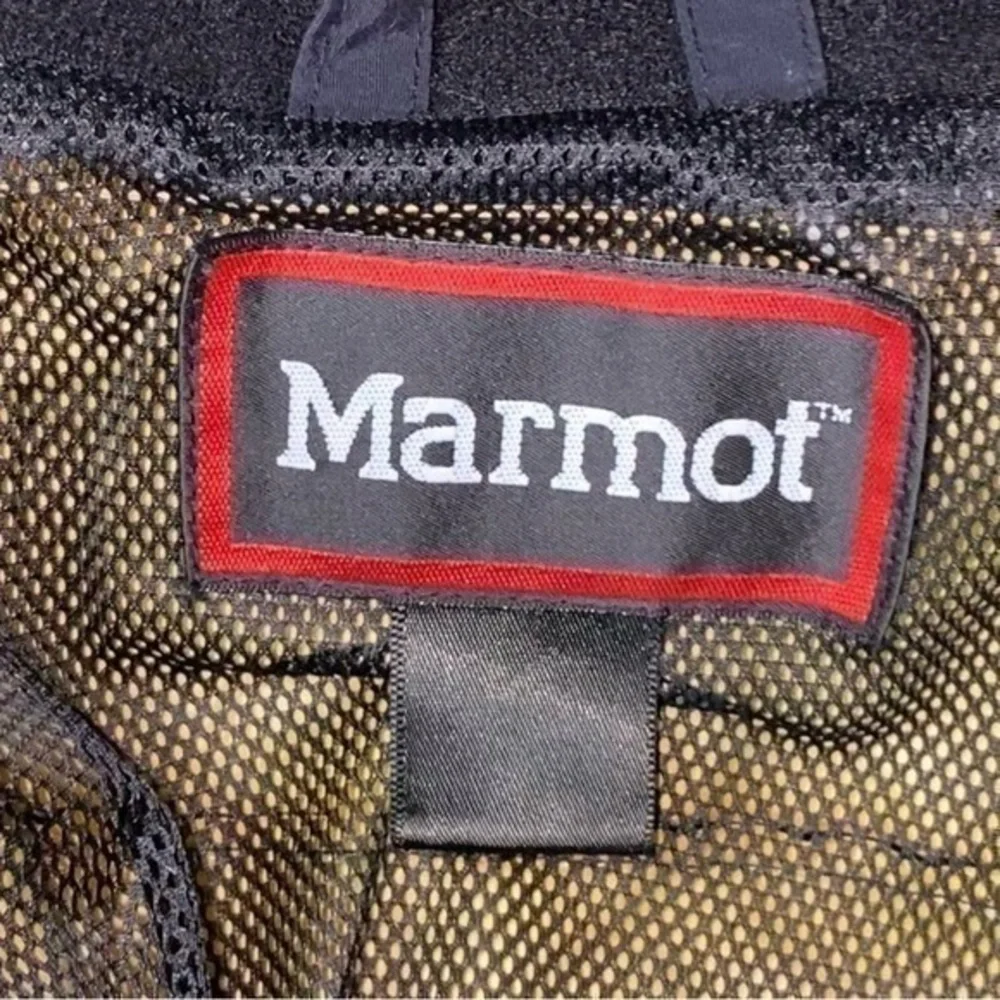 Marmot Men’s Size M Yellow Black Goretex Performance Shell Coat Jacket - Picture 8 of 9